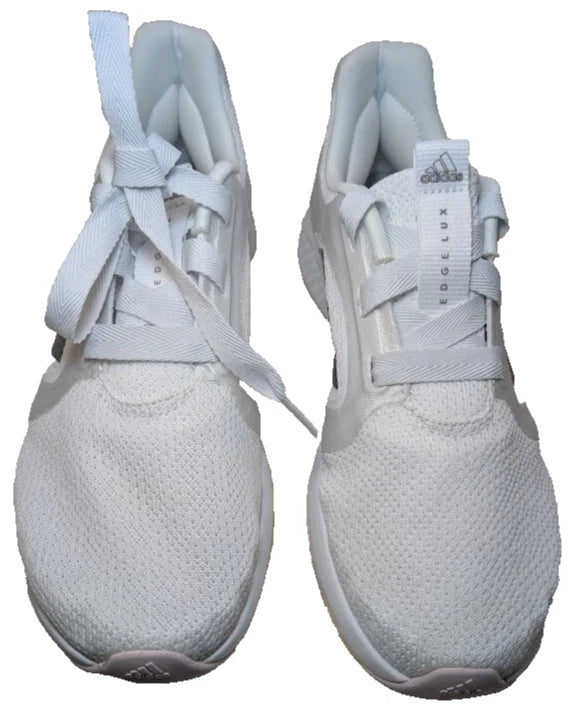 Pre-Owned adidas Women's Edge Lux 5 Sneaker, White/Coffee Metallic/Almost Yellow, 9.5