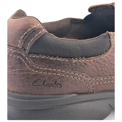 Clarks Mens Size 7 Bradley Free Slip On Leather Loafers Tan Tumbled Shoes 54366 - SoleComfort.shoes