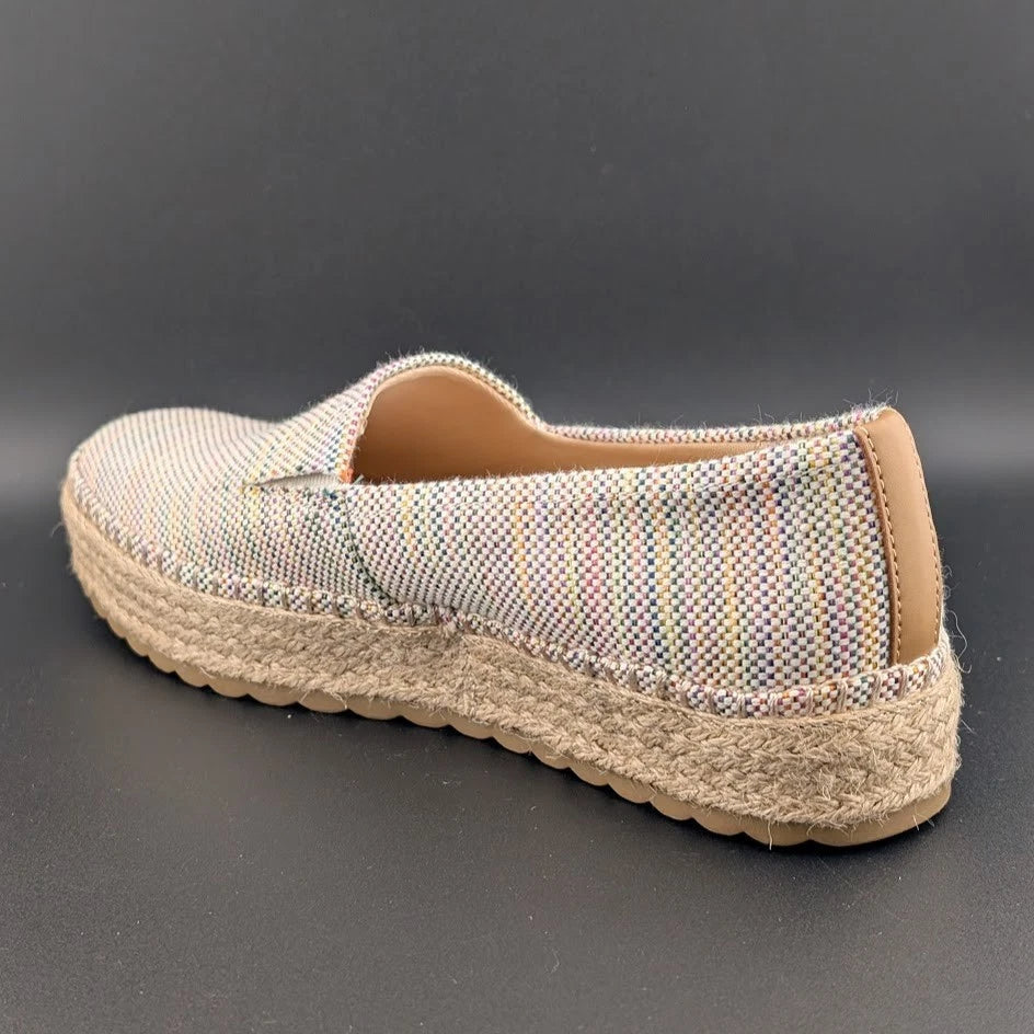 NEW Dr. Scholl's Size 8 Sunray Espadrille Slip On Jute Trimmed Sandal Sneaker SoleComfort.shoes