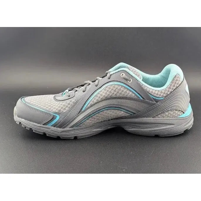 Women's Ryka Size 9W Womens Sky Walk Sneaker Shoe Grey/Aqua I46466M1020 - SoleComfort.shoes