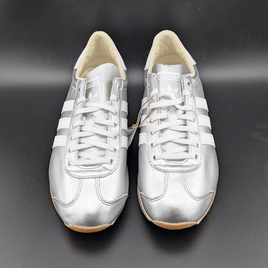adidas Country OG Womens Size 8 Lace Up Silver White Sneakers Shoes JP7636 SoleComfort.shoes