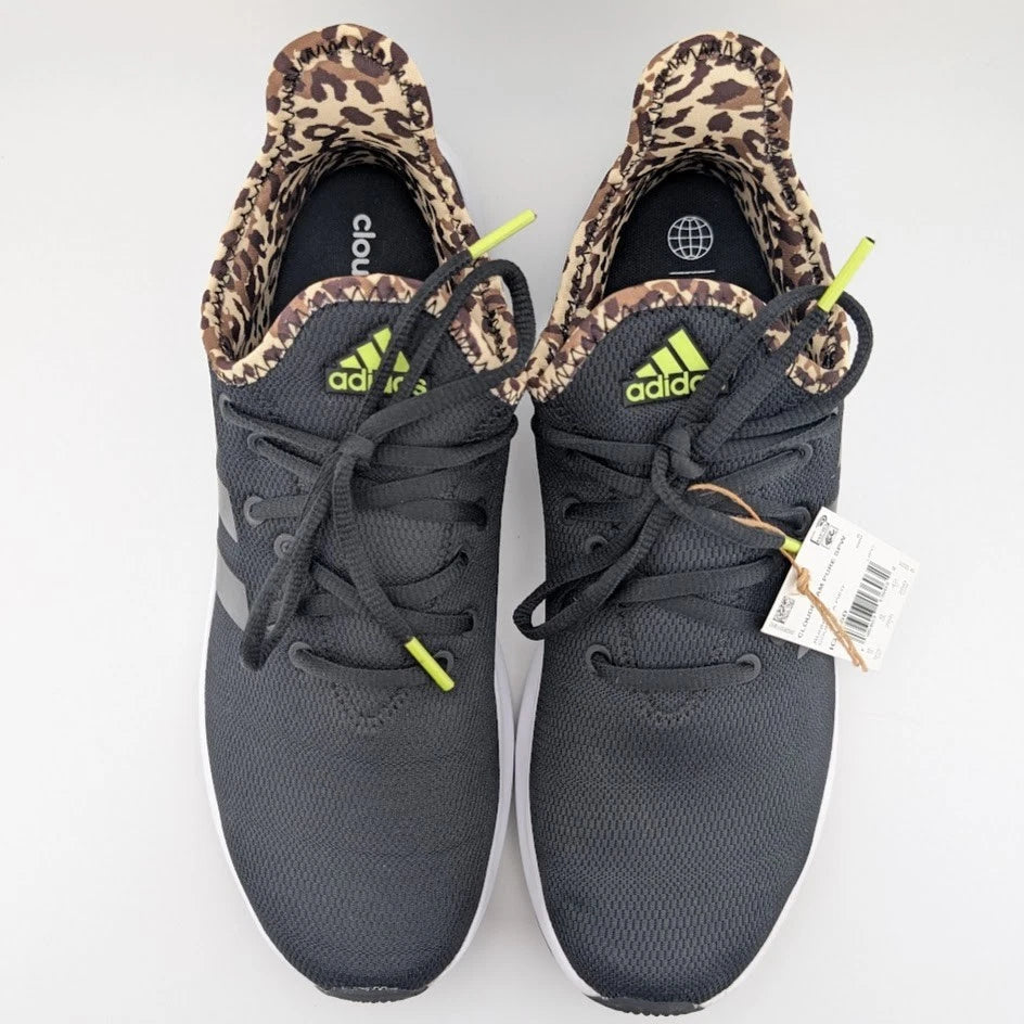 adidas Cloudfoam Pure SPW Sneaker Shoes 9.5 Core Black Pulse Lime IG3150 SoleComfort.shoes
