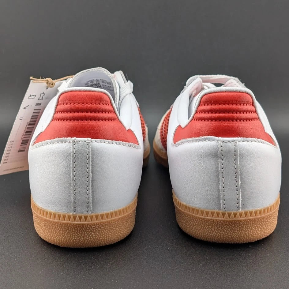 adidas Women's Samba Sambae OG Leather Shoes 'White/Red' - ID0438 Size 10.5 NEW SoleComfort.shoes