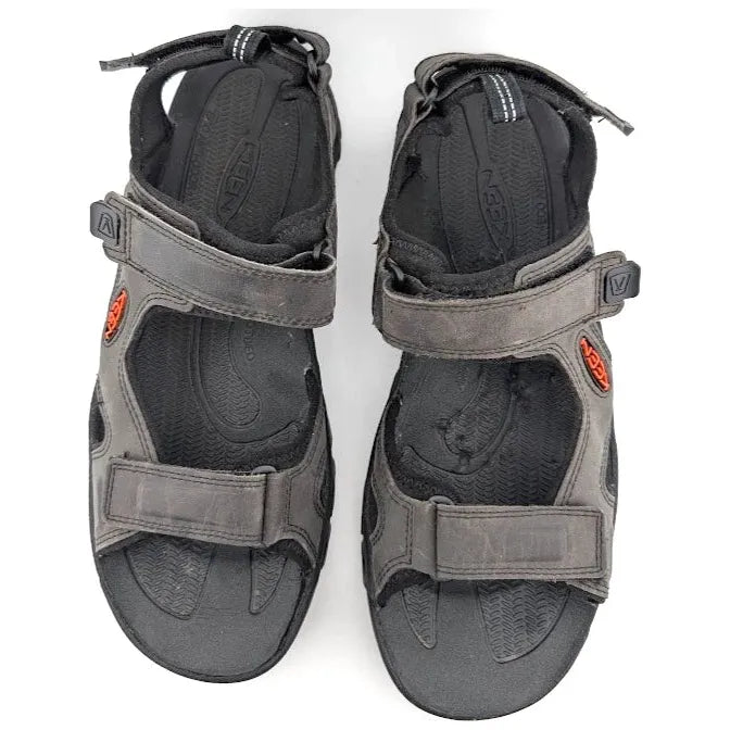 KEEN Men's Size 13 Targhee III Open Toe Sandal in Grey / Black (New w/ Defect) Keen