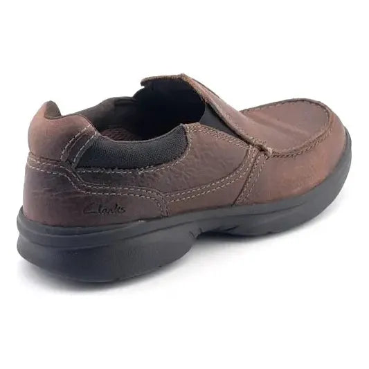 Clarks Mens Size 7 Bradley Free Slip On Leather Loafers Tan Tumbled Shoes 54366 - SoleComfort.shoes