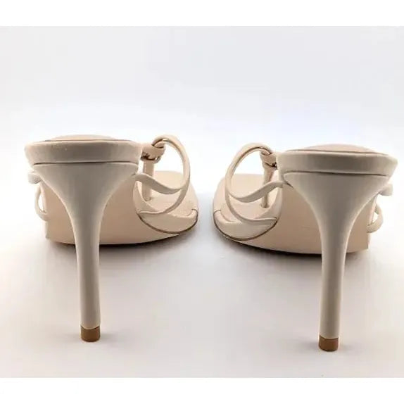 Coutgo Heeled Sandal Strappy Square Toe Fashion Thong Stiletto Size 9.5 Coutgo