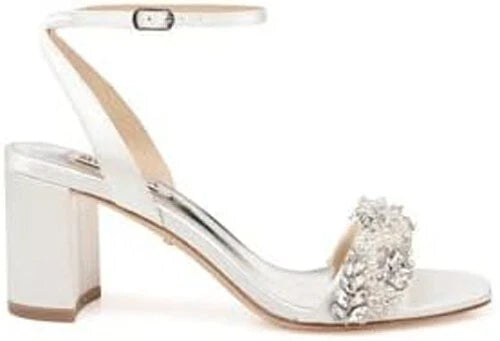 Badgley Mischka Clara Women's Embellished Strap Evening Shoe Size US 11 EU 42
