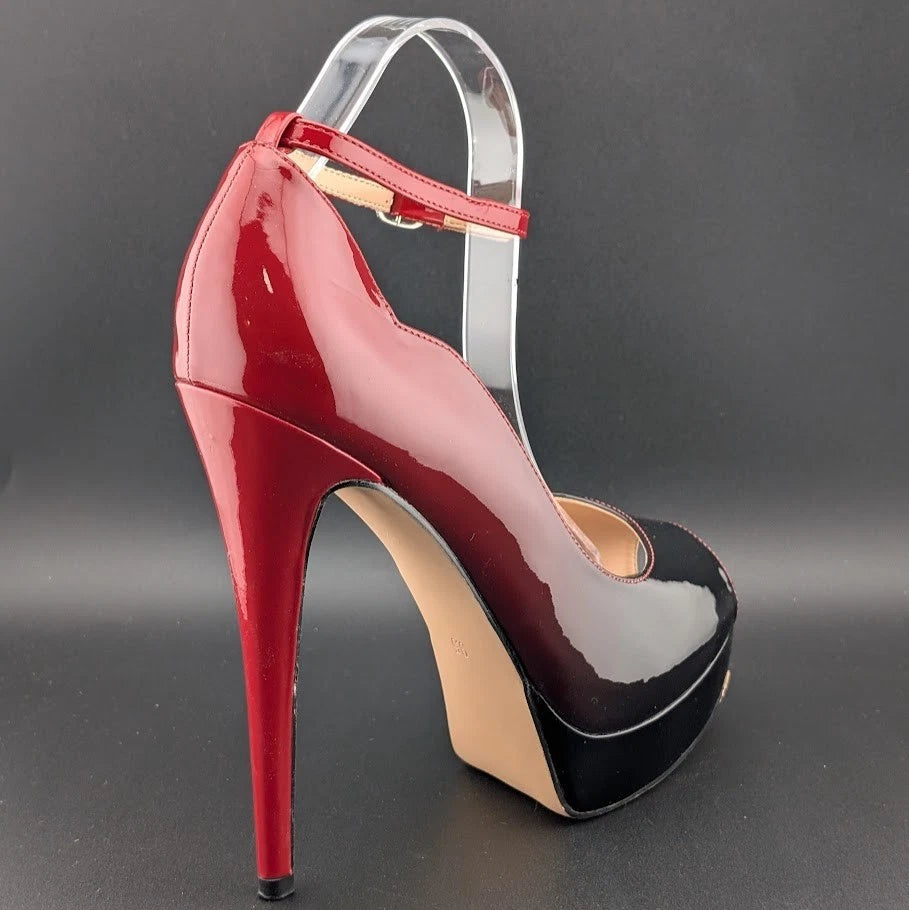 MERUMOTE Women's 9.5 Platform Stiletto Heels Shoes Peep Toe Pumps 6 inch Heels SoleComfort.shoes