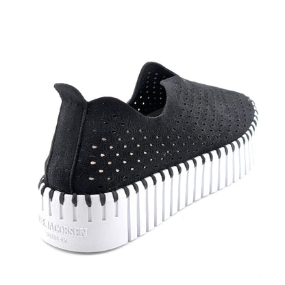ILSE JACOBSEN HORNBÆK Women's Sz 8.5M (EU 39) Tulip Black Slip-On Comfort Sneaker Shoe BRAND NEW SoleComfort.shoes