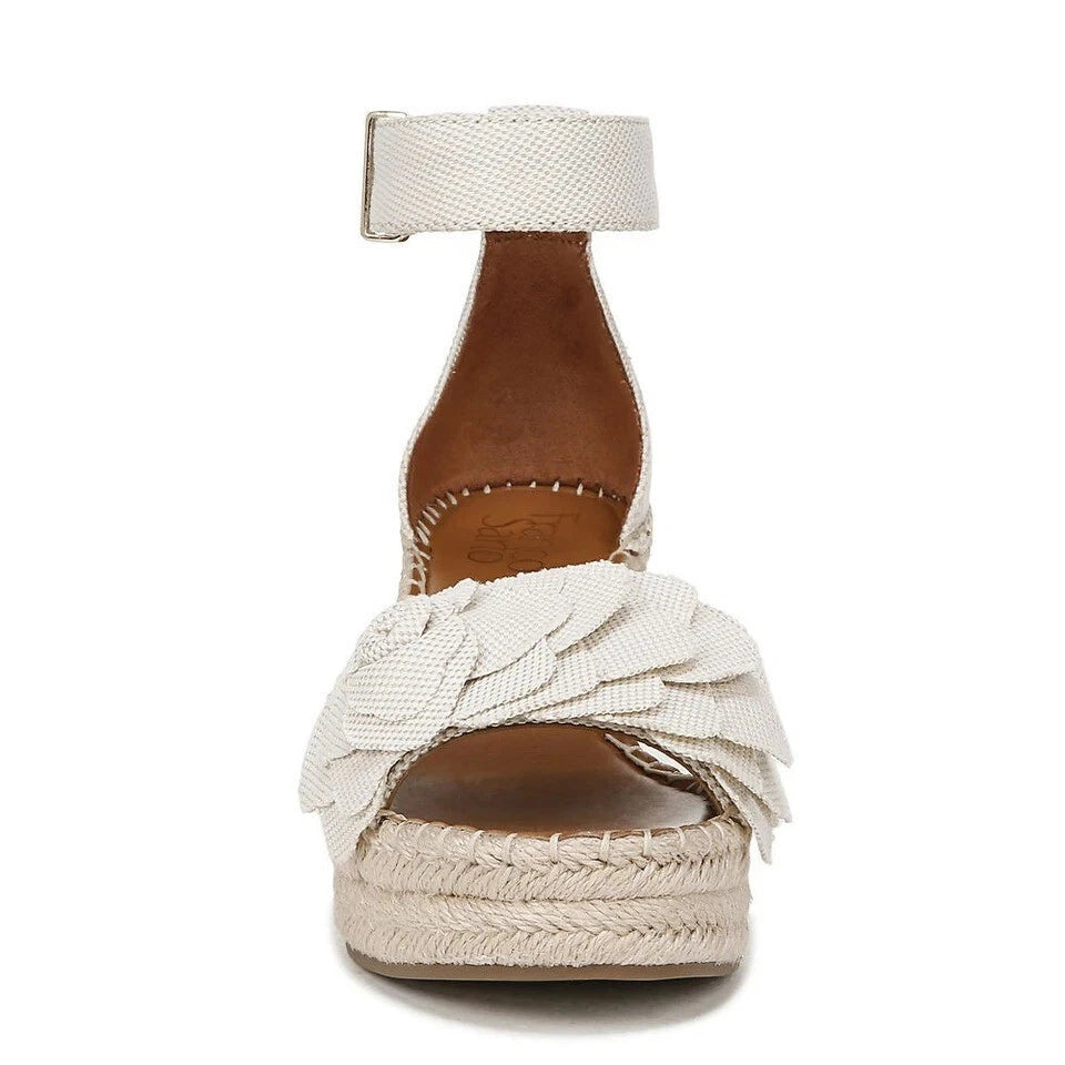 Franco Sarto Clemens 6 Jute Wrapped Wedge Sandal Size 8.5 M Nat Beige