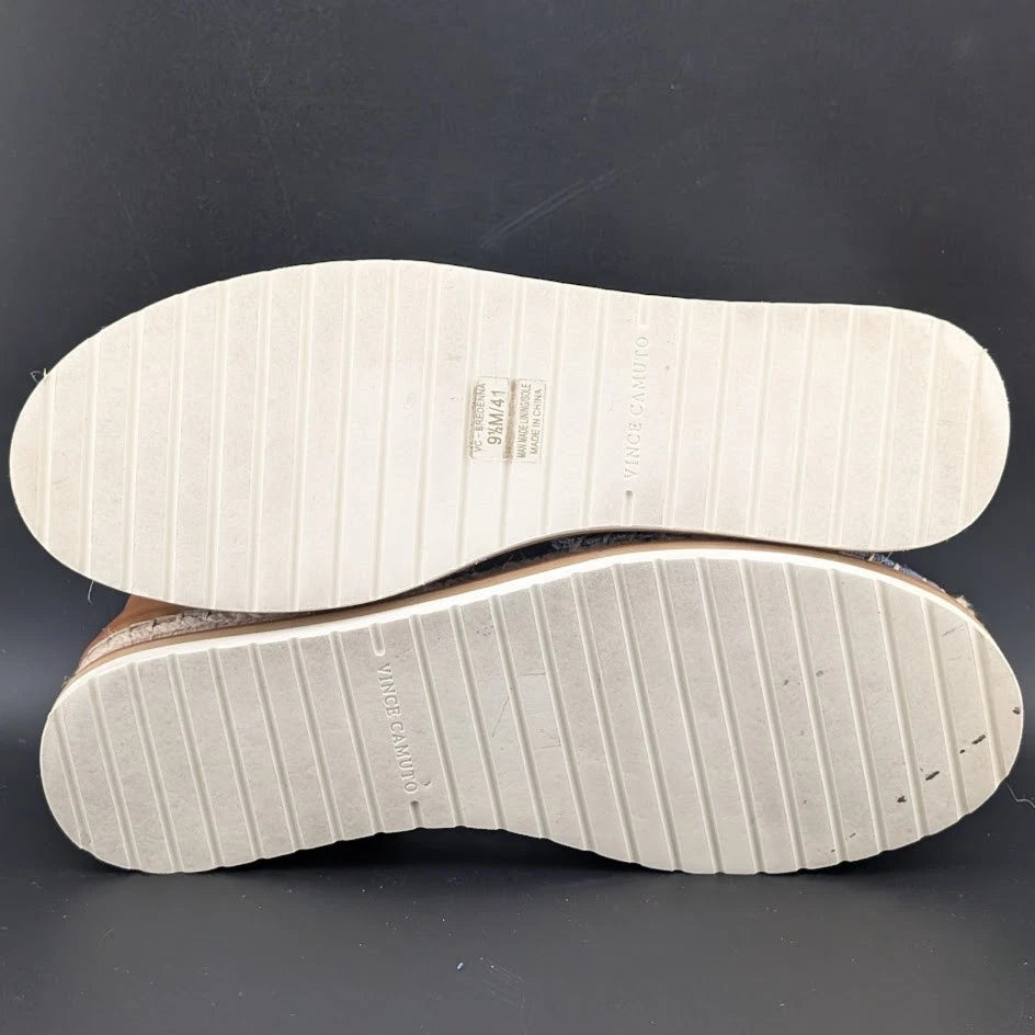Vince Camuto Size 9.5 Women's Blue Espadrille Sandals w/ Ankle Strap Closed Toe SoleComfort.shoes