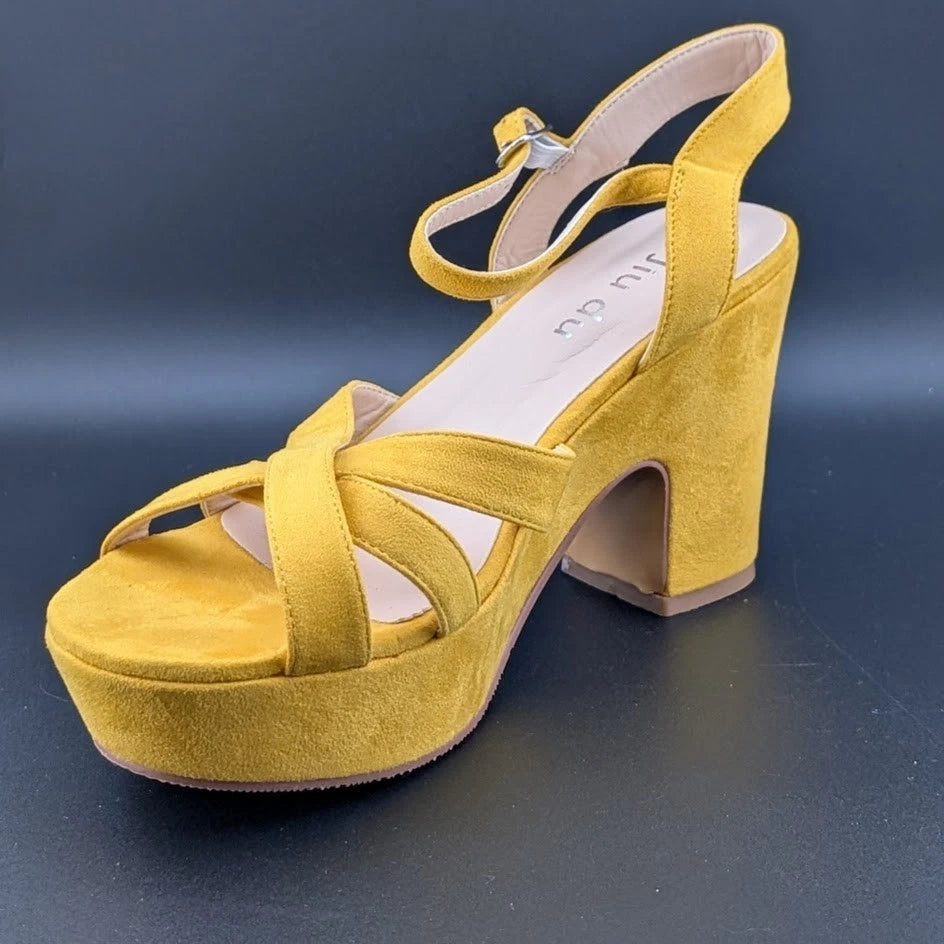 Women Chunky Heel Pump Sandals Ankle Strap Open Toe Wedding Dress Heel Sandals SoleComfort.shoes