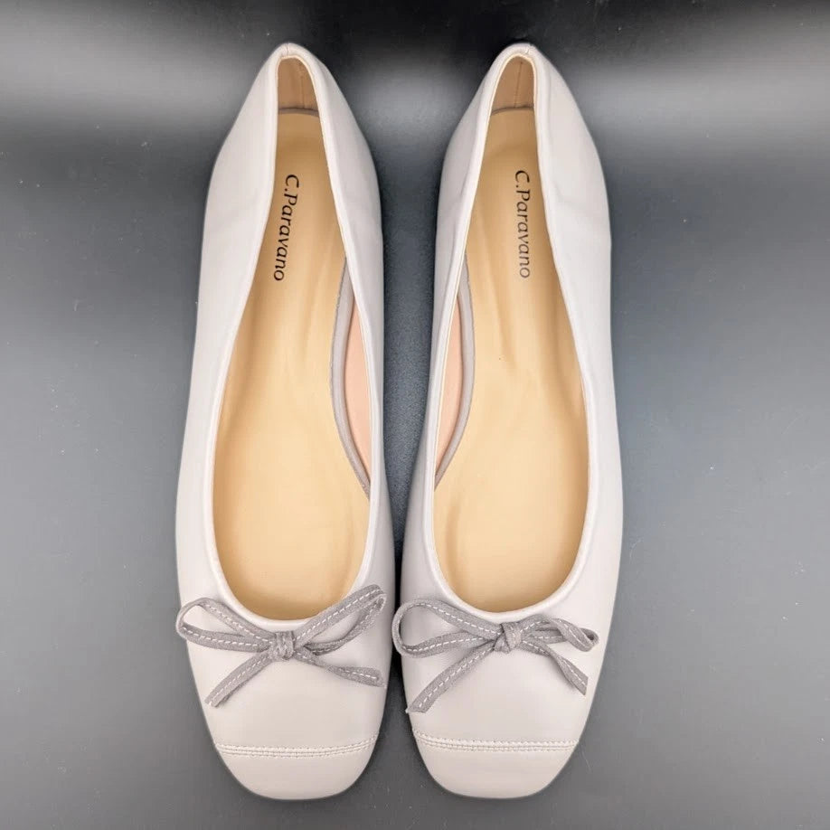 C.Paravano Women Ballet Flats Slip On Grey Sizes EU 40 & 41 (Fits 8.5 -9.5) C.Paravano