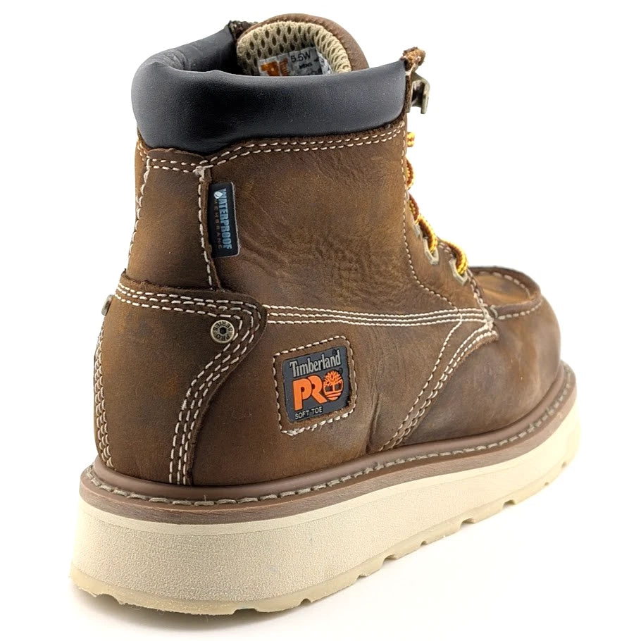 Timberland PRO Men's Size 5.5W GRIDWORKS 6" Brown Waterproof SOFT TOE (EU 37.5) SoleComfort.shoes