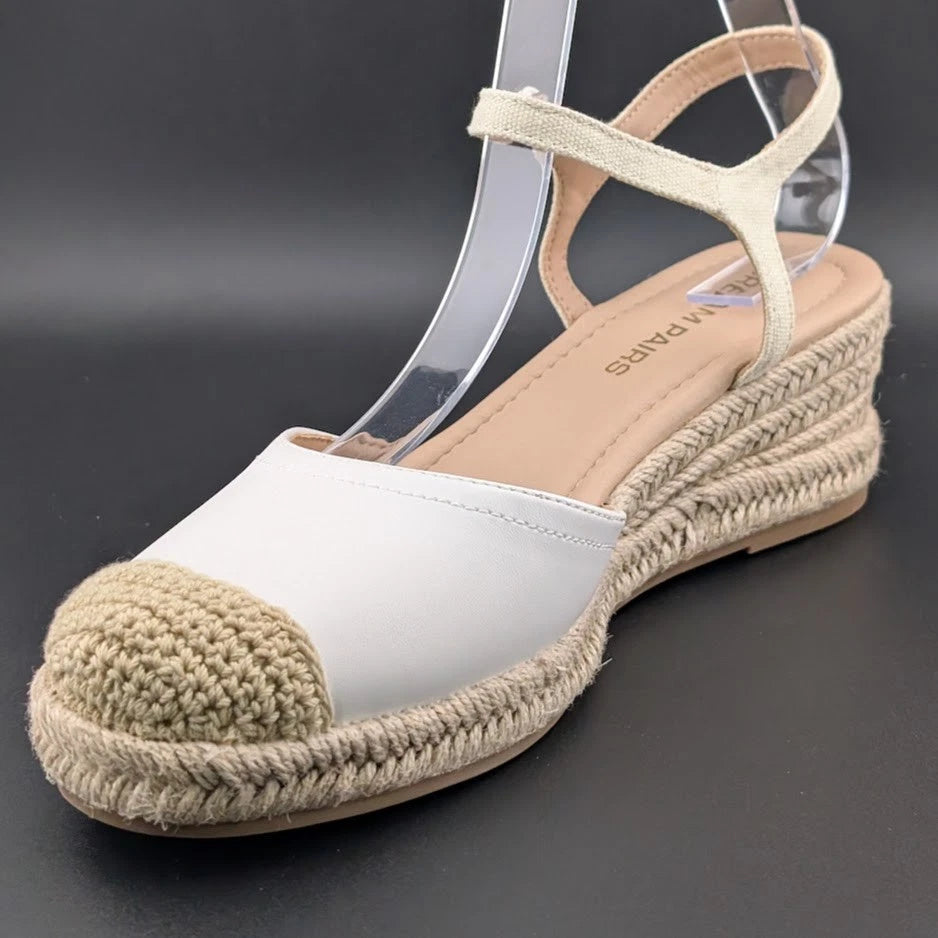 Dream Pairs Size 8 Women Espadrille Wedge Sandals Ankle Strap w/ Bkl Closed Toe SoleComfort.shoes