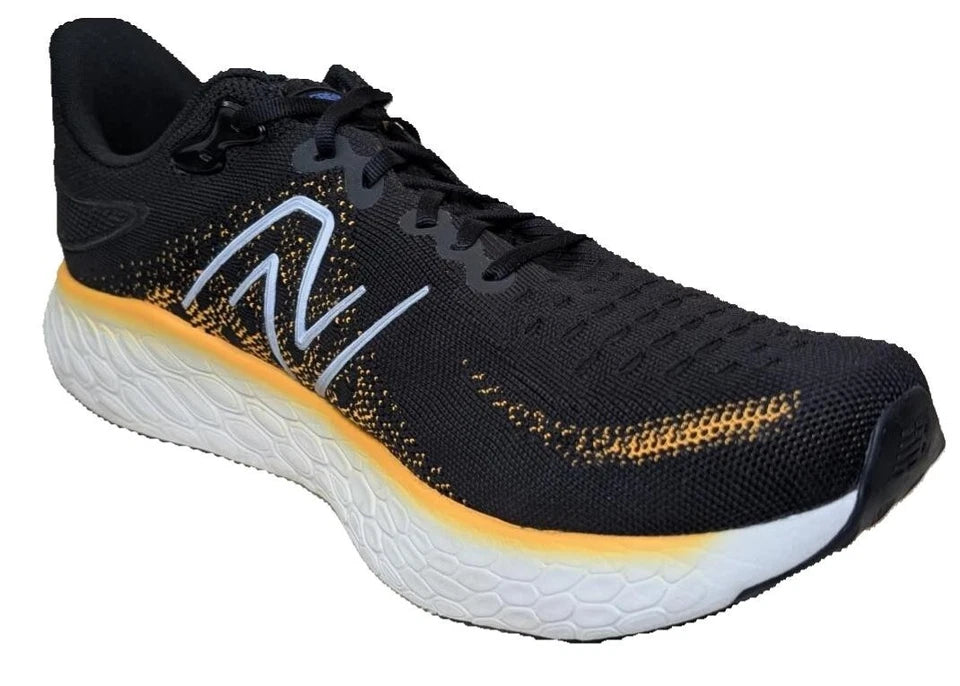 New Balance Fresh Foam X1080V12 Men's Running Shoes Size 13W Black/Hot Marigold