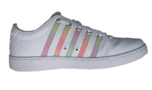Pre-Owned K-Swiss Women's Court Pro II CMF White Rainbow Athletic Sneakers Womens Size 9.5