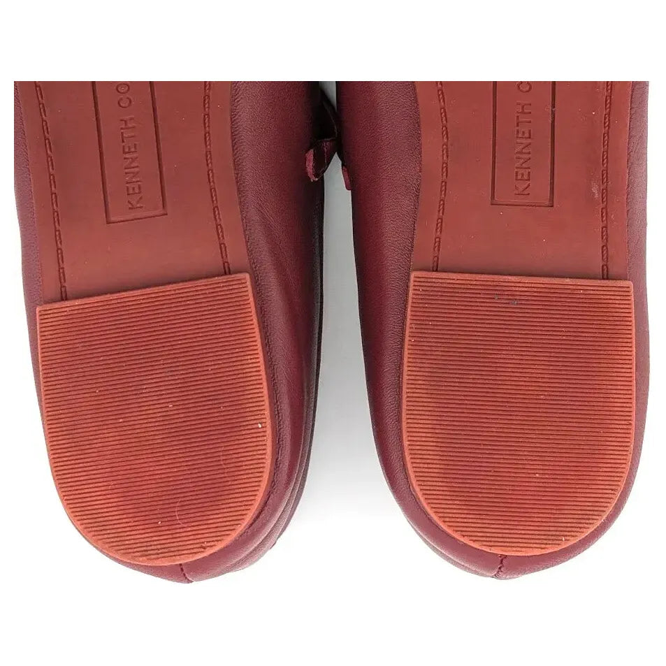 Pre-owned Kenneth Cole New York Womens Jasper Red Ballet Flats 7.5 Medium (B,M) SC2360 Kenneth Cole