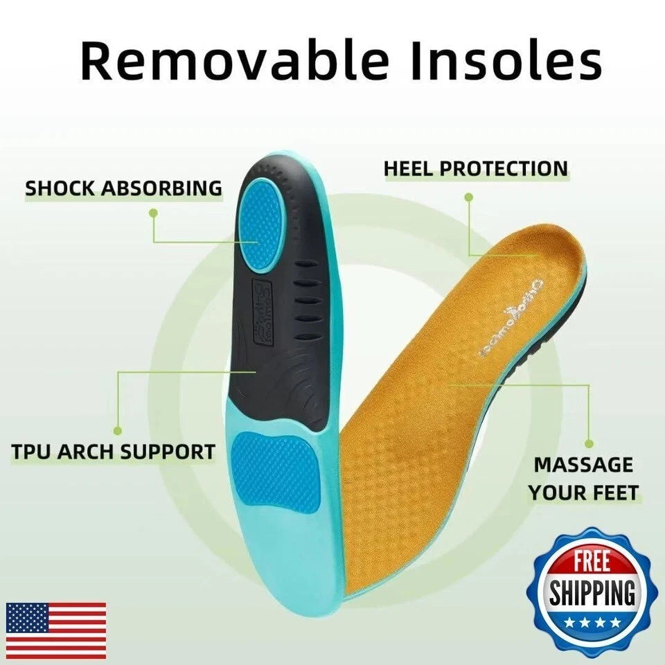 Pre-Owned OrthoComfoot Men's Orthopedic Comfy Casual Shoes Diabetic Plantar Fasciitis EU42