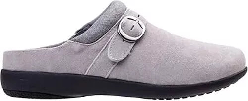 Spenco Woman's US Size 8.5 Ashley Gray Suede Mule Slide-On Shoe EURO Size 39