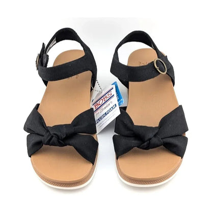 BOBS from Skechers Sandals Women's Size 7.5 Desert Kiss Low-Peak Sun 114706/BLK SoleComfort.shoes