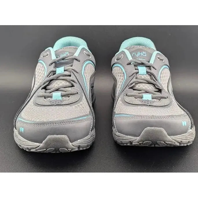 Women's Ryka Size 9W Womens Sky Walk Sneaker Shoe Grey/Aqua I46466M1020 - SoleComfort.shoes