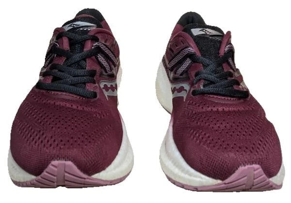 Pre-Owned Women's Saucony Triumph 20 Road Running Trainer Shoes Size 7.5 in Sundown Rose (Burg)