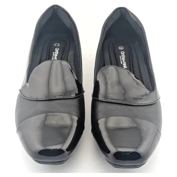 Pre-owned Ortho+rest Women Bunion Dress Shoes Low Heel Orthopedic Slip on Size 10, Black Ortho+rest