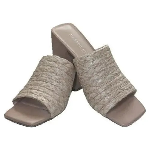 Madden Girl Women's TAZ | Natural Raffia 2.75” Block Heel Sandal | Sizes 6 / 6.5 Madden Girl