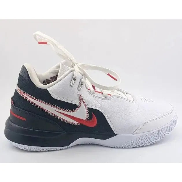 Imperfect: Nike LeBron NXXT Gen AMPD First Game Mens Size 8 White Black Red FJ1566 100 - SoleComfort.shoes