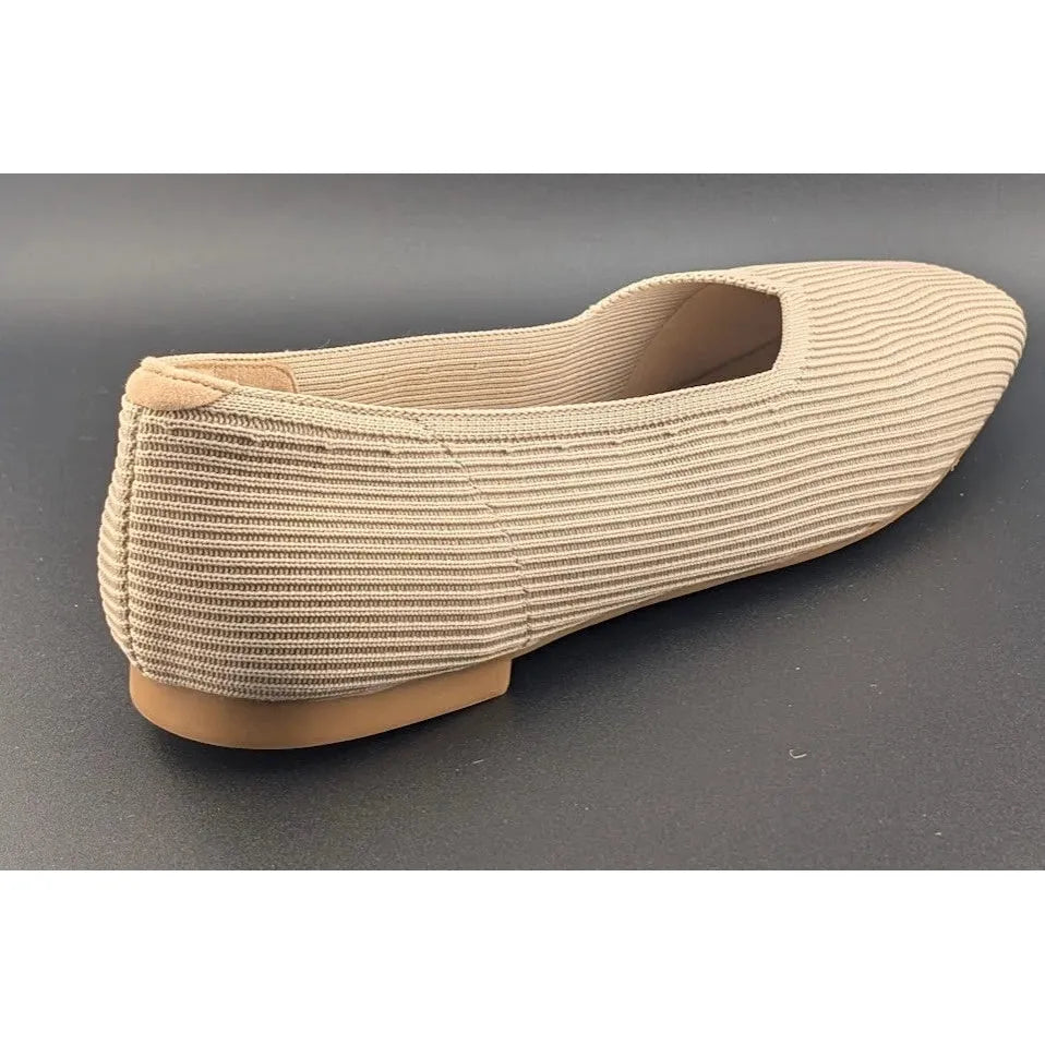 NEW Arromic Women's Size 12 Square Toe Ballet Flats Nude SoleComfort.shoes
