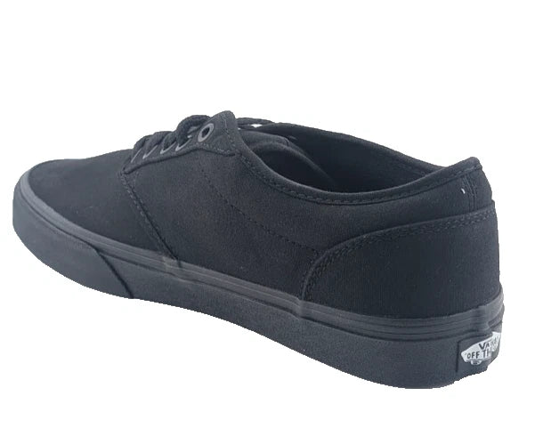 New VANS Men's Size 10 Atwood Canvas Black/ Black Skateboard Sneakers Shoes