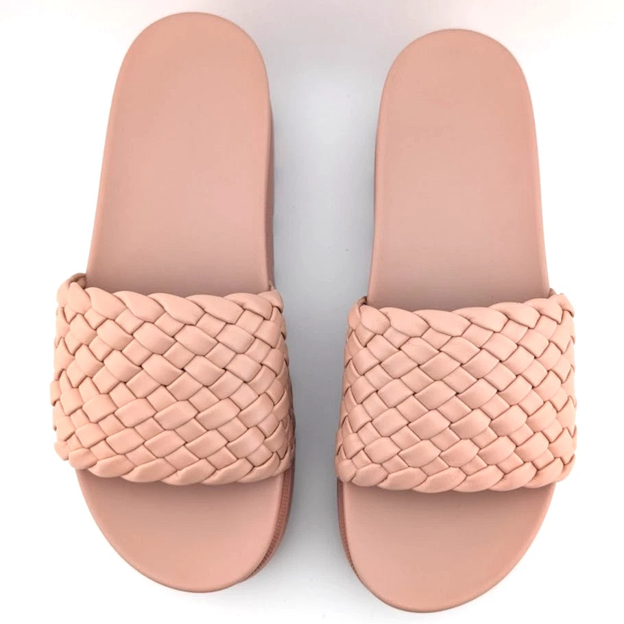 Women's Lucky Step Size 9 Open Toe Braided Slide Wedge Platform Sandals Slipper SoleComfort.shoes