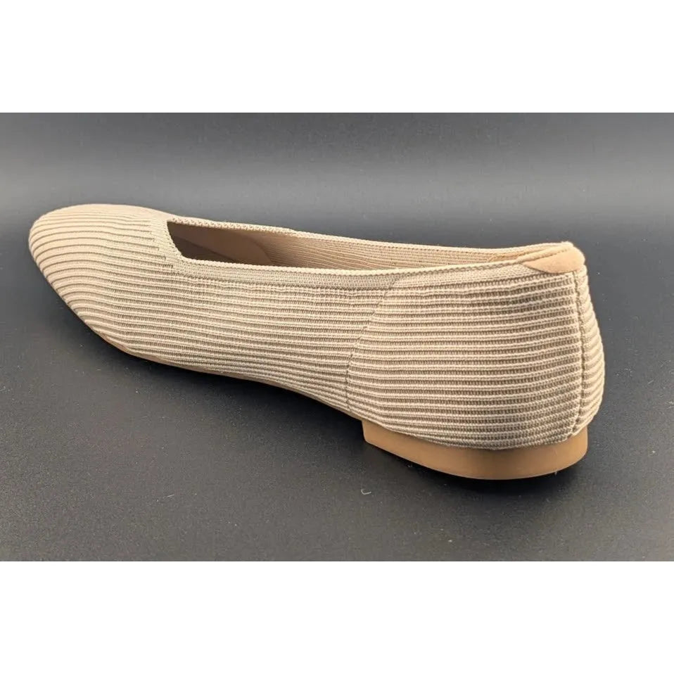 NEW Arromic Women's Size 12 Square Toe Ballet Flats Nude SoleComfort.shoes