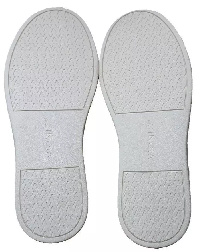 Vionic Leather Winny Walker Sneaker Size 8W 1028W White Gold New NoBox AMPA Approved