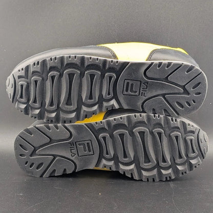 Size 2 FILA Kids Unisex Cress Color Block Sneakers Lemon/White/Black Fila