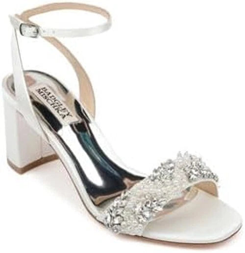 Badgley Mischka Clara Women's Embellished Strap Evening Shoe Size US 11 EU 42