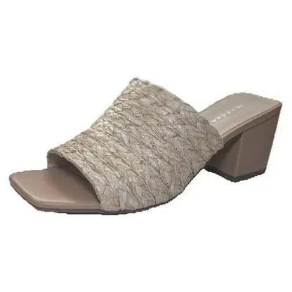 Madden Girl Women's TAZ | Natural Raffia 2.75” Block Heel Sandal | Sizes 6 / 6.5 Madden Girl