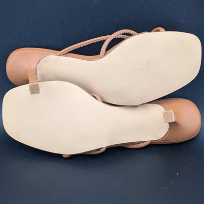 Women's Open Toe Stiletto Mules, Strappy Slingback Flip Flops Sandals SoleComfort.shoes
