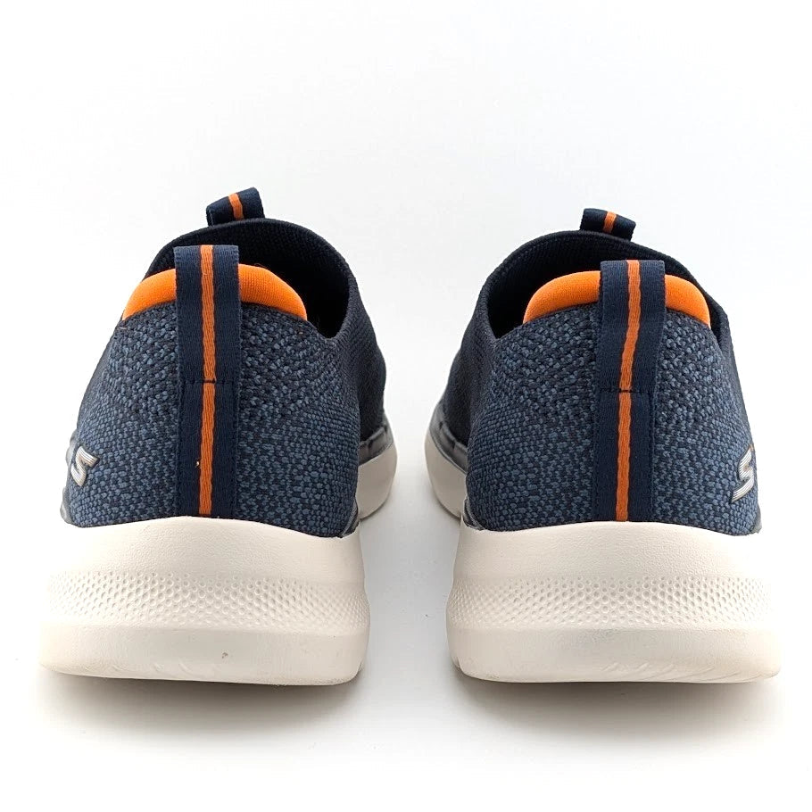 Skechers Men's Size 7 Go Walk 6 Navy-Orange Comfort Slip-On Shoe Sneaker 216202N SoleComfort.shoes