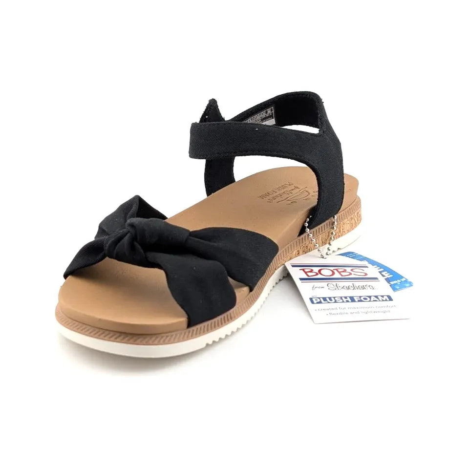 BOBS from Skechers Sandals Women's Size 7.5 Desert Kiss Low-Peak Sun 114706/BLK SoleComfort.shoes