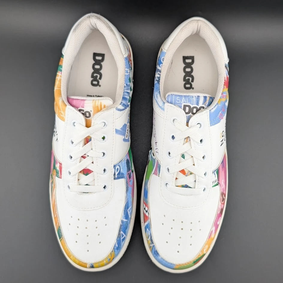 DOGO White Sneakers for Women Size 10 Vegan Leather and Unique Design SoleComfort.shoes