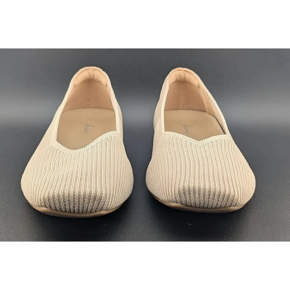 NEW Arromic Women's Size 12 Square Toe Ballet Flats Nude SoleComfort.shoes