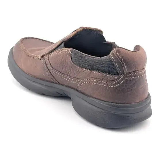Clarks Mens Size 7 Bradley Free Slip On Leather Loafers Tan Tumbled Shoes 54366 - SoleComfort.shoes