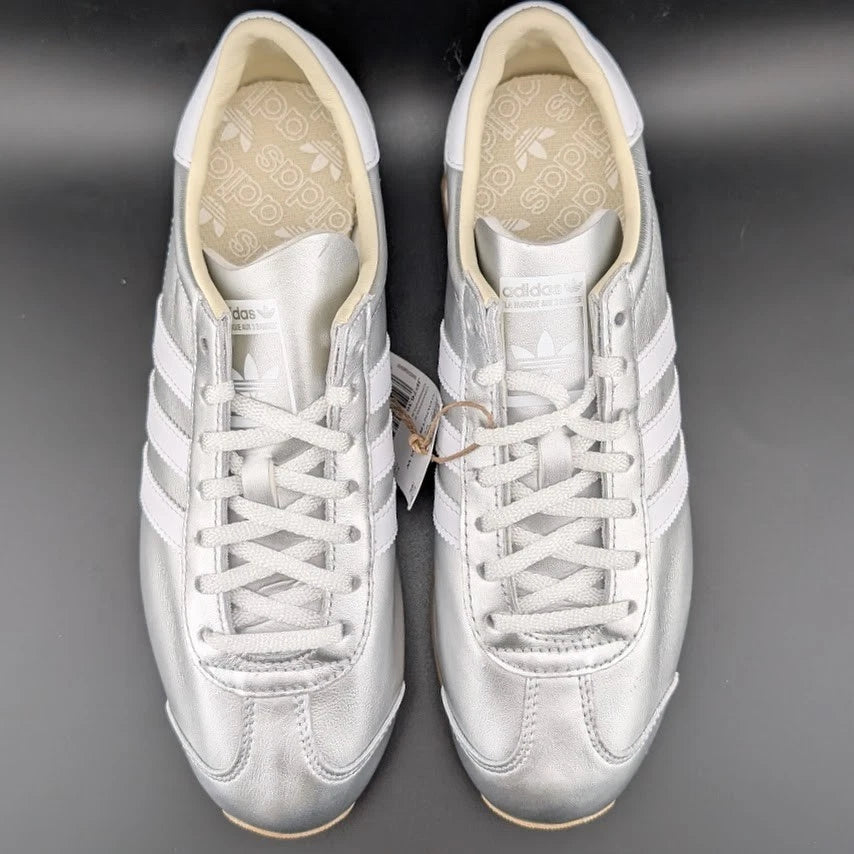 adidas Country OG Womens Size 8 Lace Up Silver White Sneakers Shoes JP7636 SoleComfort.shoes