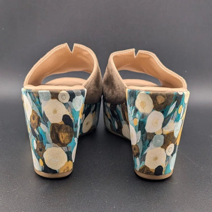 Spring Step Women's EU 41 (US 10) Floral Platform Wedge Sandal - Made In Italy SoleComfort.shoes