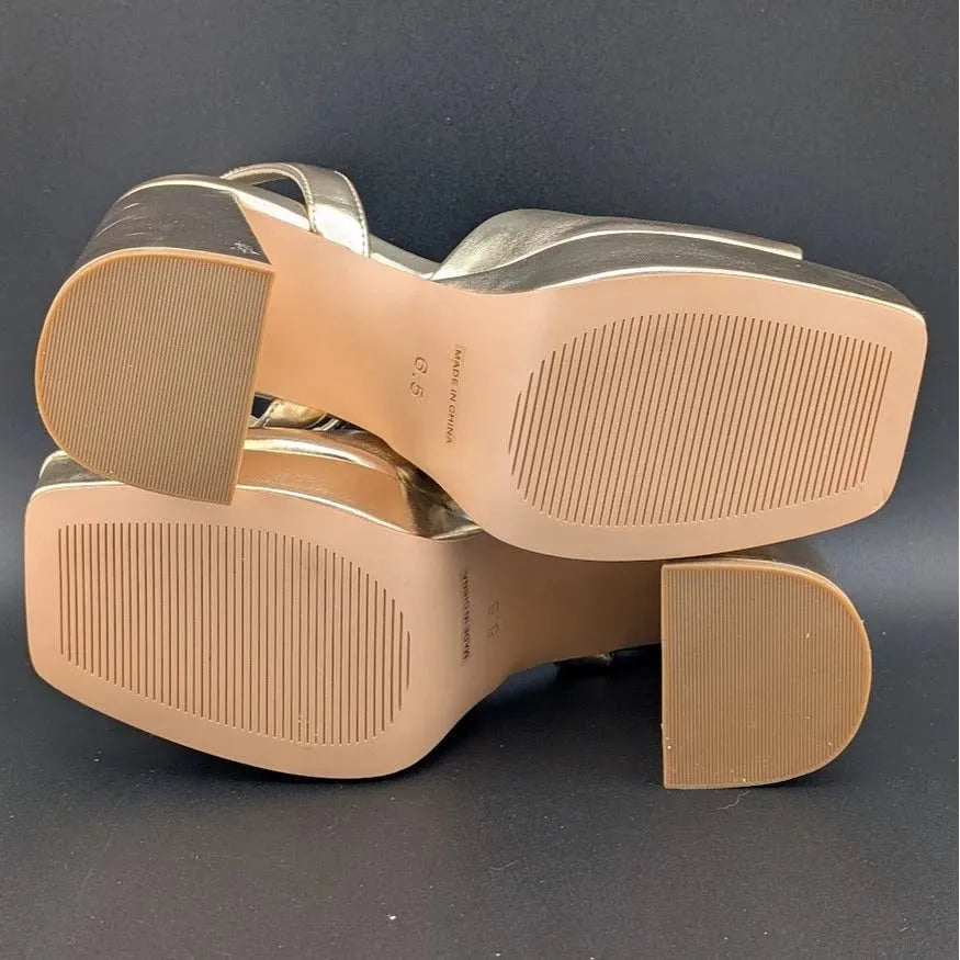 NEW Women's Modatope Platform Heels Sandals Size 6.5 Chunky Heels Open SquareToe SoleComfort.shoes