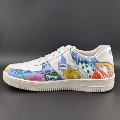 DOGO White Sneakers for Women Size 10 Vegan Leather and Unique Design SoleComfort.shoes