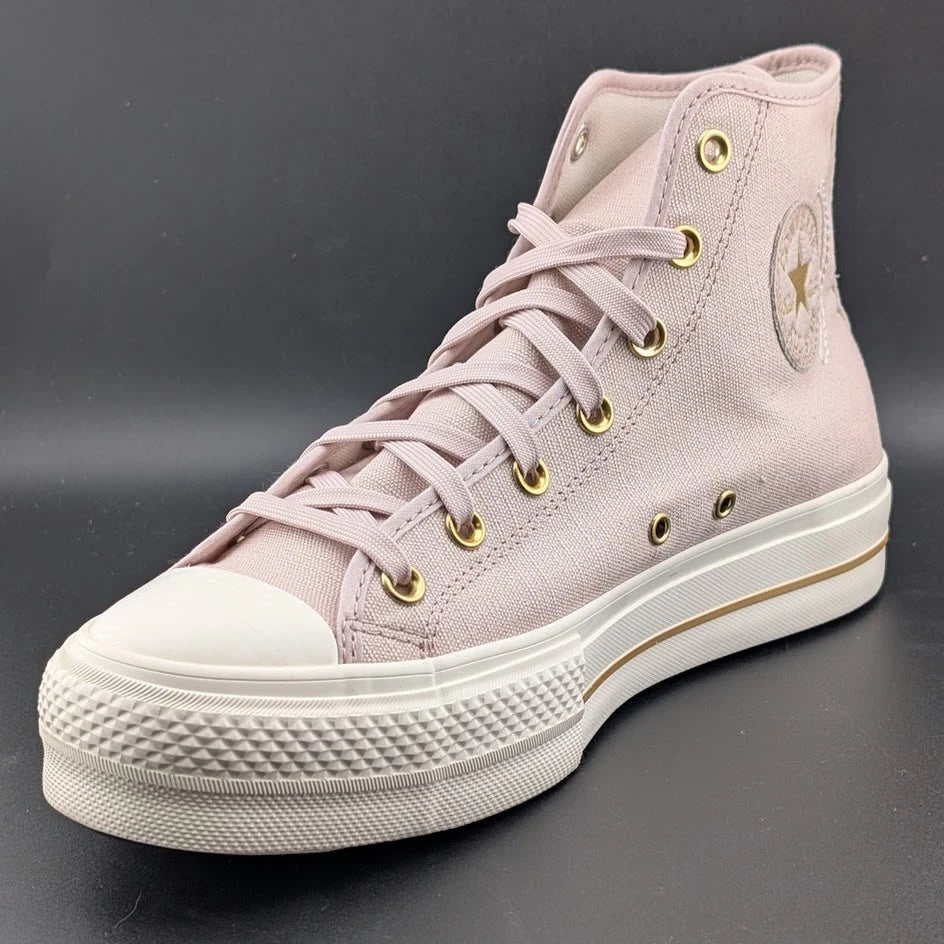 Converse CTAS Chuck Taylor All Star Lift Hi Flush Stone Wos Size 10 Platform SoleComfort.shoes