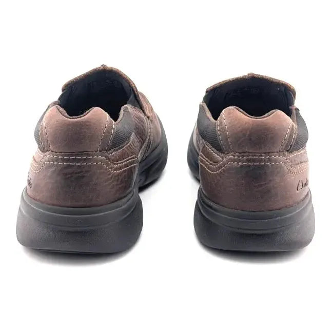 Clarks Mens Size 7 Bradley Free Slip On Leather Loafers Tan Tumbled Shoes 54366 - SoleComfort.shoes